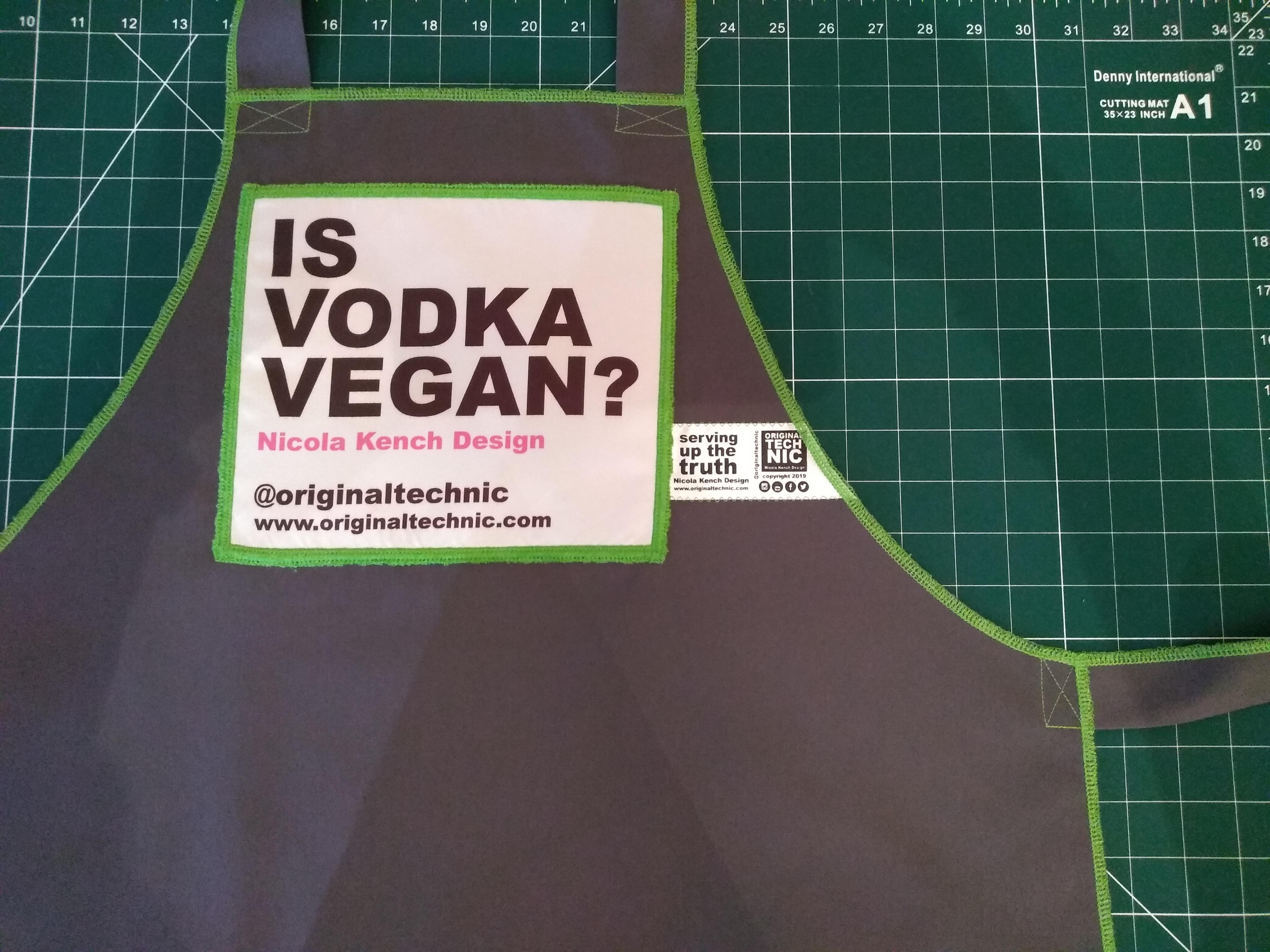 Apron of Truth is vodka vegan Nicola Kench Design 2019